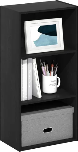 Vista 11 de Furinno PASIR - Estantería de libros de 4 niveles, estantería con estantes abiertos, 9.4 x 23.6 x 41.7 pulgadas, para sala de estar, dormitorio