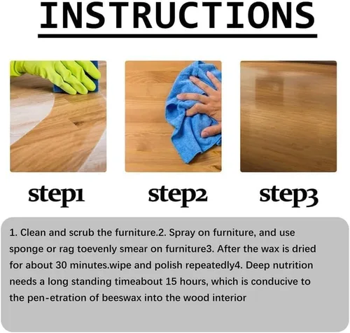 Vista 6 de NOISSUE Spray de cera de abeja molecularizada, spray de cera de abeja micromolecularizada natural, limpiador en aerosol de cera de abejas, esmalte