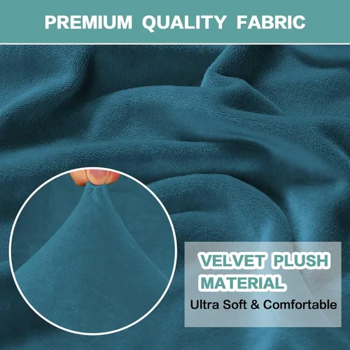 Vista 3 de Turquoize Funda de terciopelo para silla de cojín en forma de T, fundas de cojín en T para sala de estar, funda de sofá en forma de T, fundas