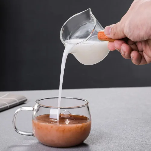 Vista 3 de Ochine Vasos de chupito de espresso, vaso medidor, vaso de chupito de espresso, 3.4 fl oz, jarra triple para barista, boquilla individual, vaso