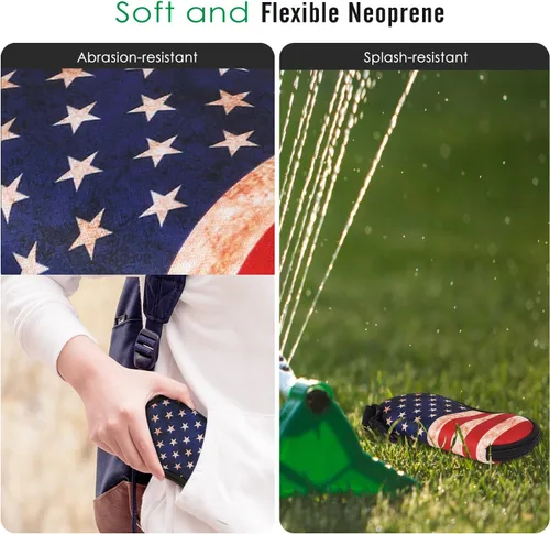 Vista 2 de MoKo - Estuche suave, ultra ligero, de neopreno, para lentes de sol, con cremallera y clip para cinturón