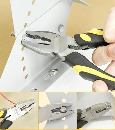 Vista 5 de DOWELL Juego de alicates de 4 piezas, combinación de 8 y 10 pulgadas, alicates para juntas de bloqueo y ranura, llave ajustable, bolsa