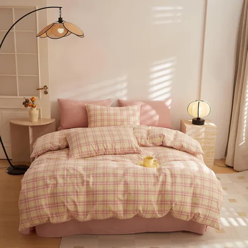 Vista 20 de VClife Juegos de Fundas de Edredón de Algodón 100% Rosa Blanco Floral, Juegos de Ropa de Cama de 3 Piezas Estilo Vintage con Patrón de Ramas de A1