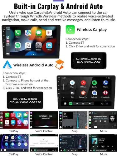 Vista 3 de 2+64G para Hyundai Accent Verna Solaris 2010-2016 Android Radio de coche inalámbrico CarPlay Android Auto estéreo 9 '' pantalla táctil GPS Navi HiFi