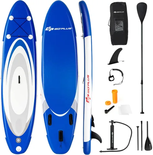 Vista 16 de Goplus Tabla de remo inflable de pie, 10/10.5 pies/11 pies SUP 6 pulgadas de grosor con accesorios de primera calidad, paleta de aluminio ajustable