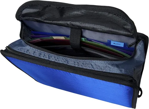 Vista 3 de Case-it - Carpeta con cremallera con 5 fichas, anillo en D, 4 pulgadas, color rojo