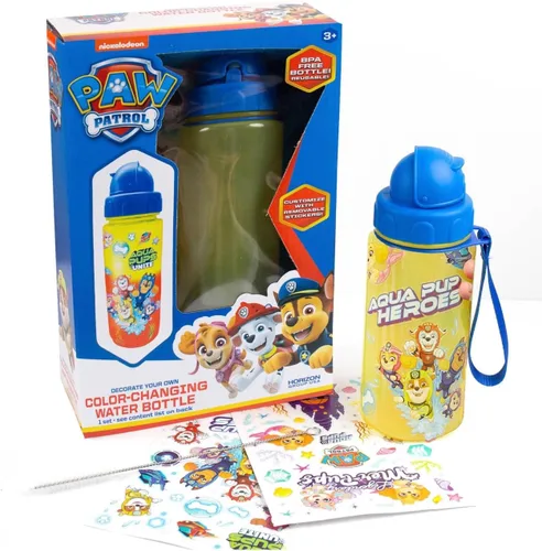 Vista 8 de Bluey Decora tu propia botella de agua, calcomanías reposicionables, ideal para fiestas de cumpleaños Bluetooth, deportes de verano y más, botella