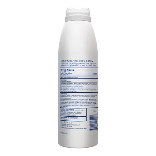 Vista 6 de Differin Spray corporal para acné, tratamiento de acné con ácido salicílico por los fabricantes de Differin Gel, fórmula 360 para acné de espalda