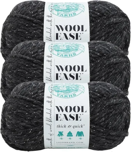 Vista 96 de Lion Brand Yarn - Ovillo de lana Wool-Ease Thick & Quick color fuerza aérea