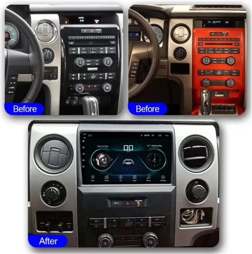 Vista 2 de Android 13 Estéreo de coche compatible con Ford F-150 F150 2008 2009 2010 2011 2012 2013 2014, 2G+32G 9 pulgadas pantalla táctil radio de coche
