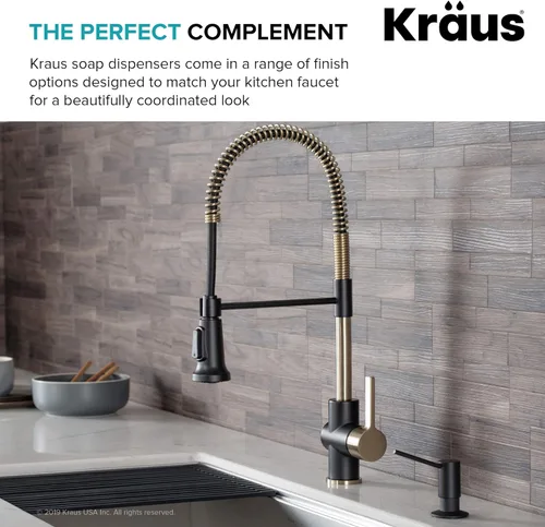 Vista 6 de KRAUS Dispensador de jabón y loción de cocina en acero inoxidable, KSD-41SS