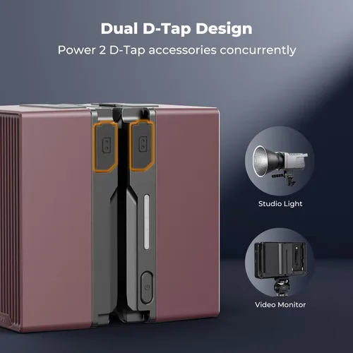 Vista 5 de K&F CONCEPT Batería V Mount, Batería V-Mount de 99Wh 6700mAh con carga rápida USB-C PD de 100W, con Dual D-TAP/A/USB-C/DC/Pantalla TFT/Luz