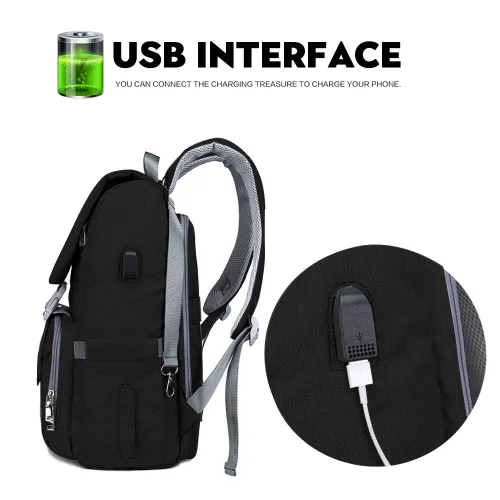 Vista 4 de Mochila para pañales para mamá papá, bolsa grande para cambiar pañales de bebé con cambiador..