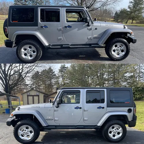 Vista 6 de Insertos de Cubierta de Manijas de Puerta Lateral Trim que se Ajustan a Accesorios Jeep Wrangler JK JKU Liberty Sahara y Unlimited 2007-2018 Manijas