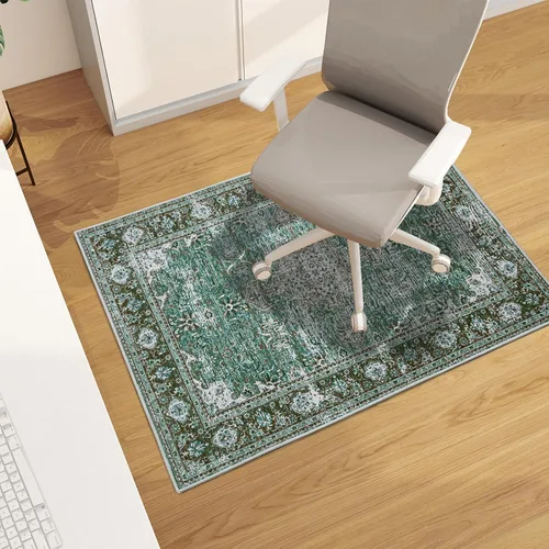 Vista 71 de Tapete para silla de oficina para suelo de madera dura, 48"x36" tapete protector de escritorio de computadora de fácil deslizamiento para silla