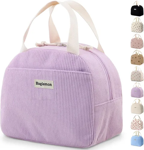 Vista 18 de Bolsa de almuerzo aislada Baglemon para mujer y hombre, contenedores de almuerzo reutilizables de alta capacidad para trabajo y picnic