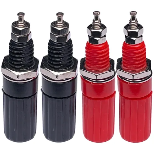 Vista 7 de CESS Conector de terminal de amplificador de poste de unión Banana Plug Jack Socket Panel/Conectores de montaje en chasis - Longitud: 1.8