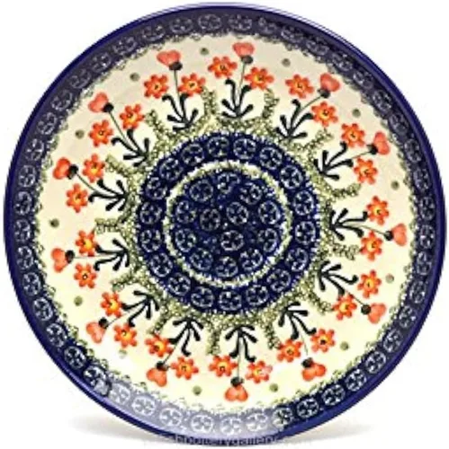 Vista 7 de Plato de cerámica polaca - ensalada/postre (7 3/4") - Estrellas y rayas