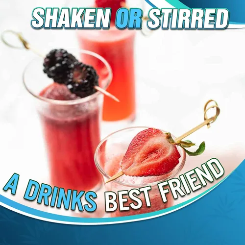 Vista 6 de 200 palillos de cóctel de bambú de 4.7 pulgadas, palillos de cóctel hechos a mano, palillos de cóctel de frutas para aperitivos, palillos de dientes