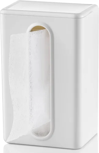 Vista 7 de SUBEKYU Soporte magnético para hojas de secadora para lavandería, contenedor de hojas de secadora, dispensador de hojas de secadora, caja de hojas