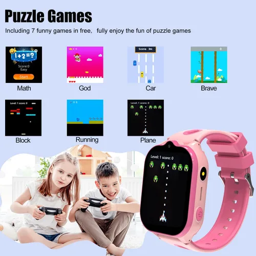 Vista 7 de Reloj inteligente 4G para niños con rastreador GPS, relojes inteligentes con llamadas bidireccionales de videollamadas SOS, modo de clase