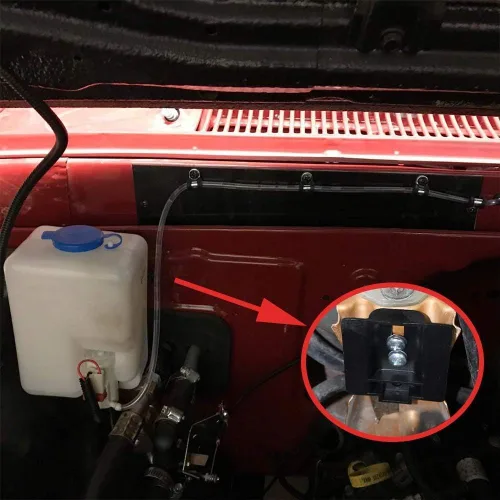 Vista 6 de Kit de bomba universal para limpiaparabrisas de coche de KEMIMOTO con recipiente de líquido, interruptor de botón de chorro de bomba, tanque