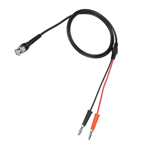 Vista 6 de Paquete de 2 cables coaxiales de 50 cables BNC macho a conector de enchufe banana Cables de sonda de prueba para generadores de osciloscopios