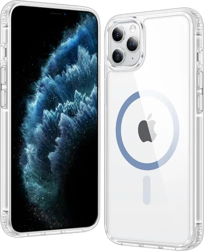 Vista 337 de FNTCASE para iPhone Air Case Clear: Fundas magnéticas para teléfono con protector de pantalla a prueba de caídas, compatibles con Magsafe, delgadas