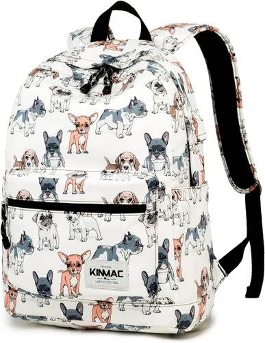 Vista 27 de Kinmac Mochila resistente al agua para laptop con puerto de carga USB para laptop de hasta 15.6 pulgadas (bordado)