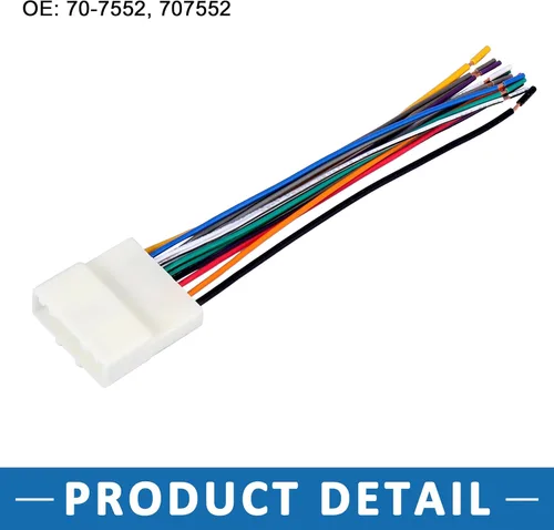 Vista 5 de Cable de arnés de cableado para reproductor de CD estéreo para coche 70-7552 Enchufe adaptador de radio para Nissan Versa 2007-2012