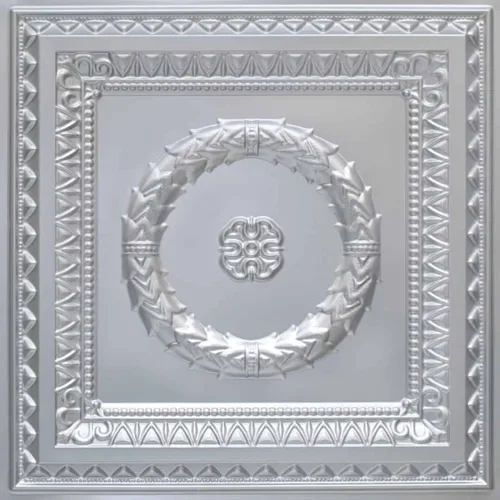 Vista 7 de From Plain To Beautiful In Hours 210 Laurel Wreath - Azulejos de techo de PVC de 2 x 2 pies, paquete de 10, oro antiguo, 10