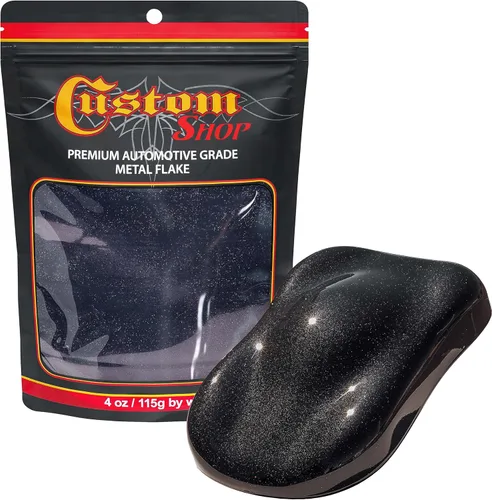 Vista 73 de Custom Shop - Plata a arco iris- 4 onzas de microescamas holográficas de metal de 0.004 pulgadas de tamaño de 100 micrones - Resistente a los rayos