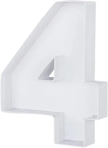 Vista 7 de WENPACK 8" Pequeñas Bandejas de Cartón Rellenables en Forma de Letra de Papel Maché Figuras Recortadas Contenedor de Comida para Dulces (S)