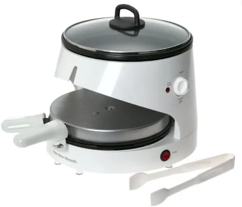 Vista 2 de Hamilton Beach 80200 Flat Bread MealMaker - Prensa y sartén