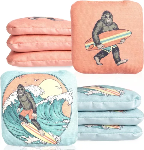 Vista 32 de Play Platoon Tournament Series Bolsas de Cornhole - Bolsas de Estilo Profesional de Doble Cara con Lado Resbaladizo y Pegajoso - Juego de 8