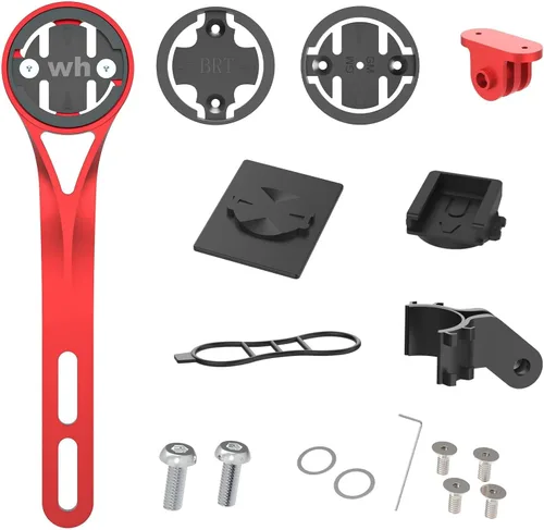 Vista 8 de Soporte para computadora de bicicleta, soporte frontal para bicicleta para manillar de bicicleta integrado, compatible con bicicletas de carretera