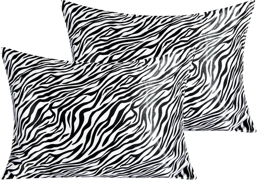 Vista 68 de NTBAY Paquete de 2 fundas de almohada estándar de satén para cabello y piel, lujosas y sedosas fundas de almohada con cierre de sobre, 20 x 26