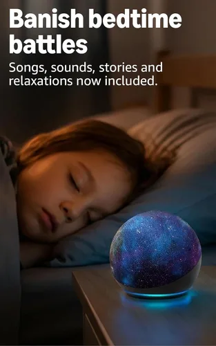 Vista 3 de Amazon Echo Dot Kids (modelo más reciente), Bocina inteligente para disfrutar audiolibros apropiados para su edad, juegos interactivos y Dragón
