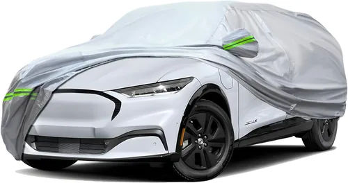 Vista 13 de TUCAREST - Funda de auto completa de 6 capas de alta calidad, diseño de cremallera de carcasa dura, impermeable, resistente a la intemperie