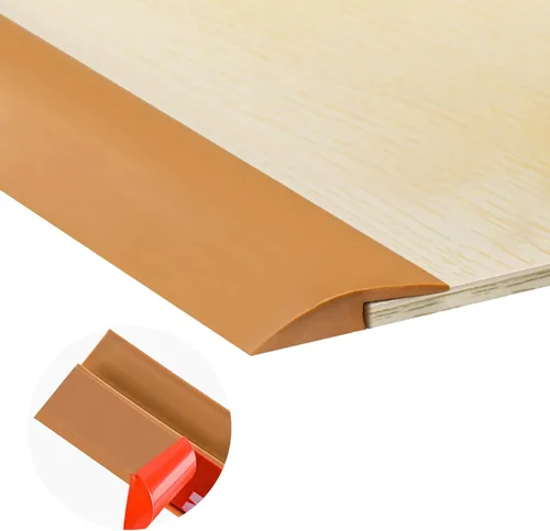 Vista 16 de Tira de Transición de Suelo para Alfombra de 3.3 pies, Tira Autoadhesiva para Borde de Piso, Cubierta de PVC para Umbral de Puerta, Tira Divisor