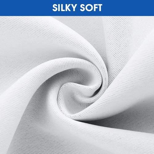 Vista 5 de Homeideas – 2 paneles de cortinas opacas cortas para ventanas pequeñas de 36 pulgadas de largo con ojales, cortinas de media ventana para cocina