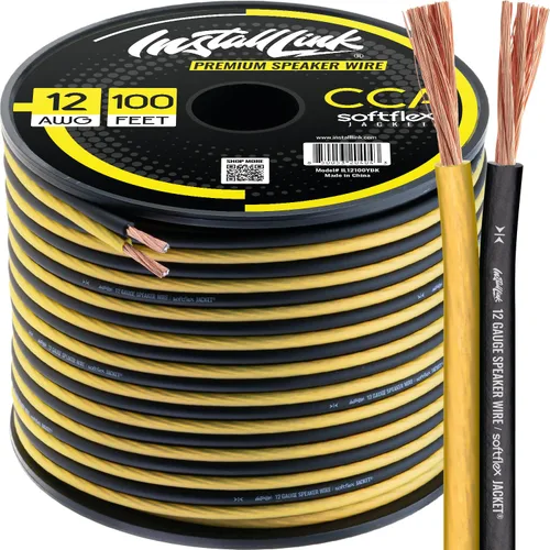Vista 10 de Install Link Cable de cable de altavoz de calibre 12 AWG (100 pies) estéreo, automóvil o cine en casa, CCA