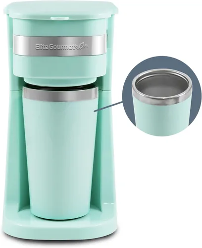 Vista 9 de Elite Gourmet EHC111A Cafetera compacta personal de una sola porción, con pausa y sirve, filtro reutilizable, interruptor de encendido/apagado, Negro