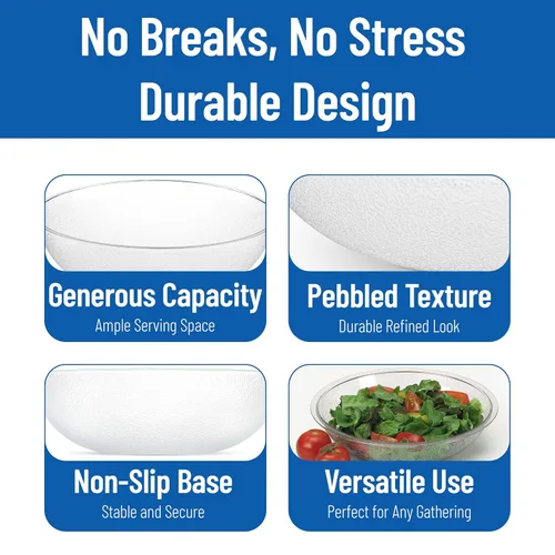 Vista 4 de Carlisle FoodService Products 721507 Ensaladera redonda de salpicaduras, 11 cuartos de galón, transparente