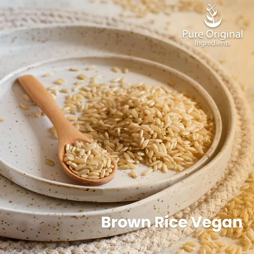 Vista 3 de PURE ORIGINAL INGREDIENTS Polvo de proteína vegana de arroz integral (1 libra) de arroz integral germinado, sin gluten, batidos y batidos