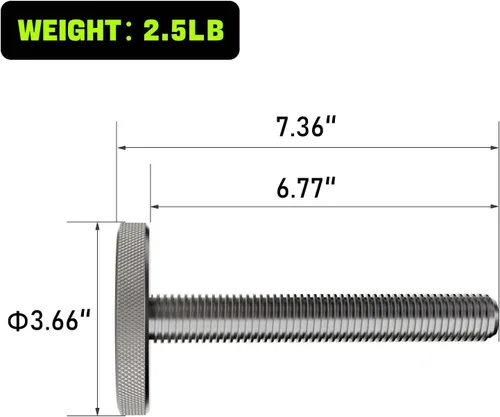 Vista 2 de Eisenlink tornillos más largos, 2 piezas para mancuernas cuadradas, hasta 160 libras (mancuerna individual)