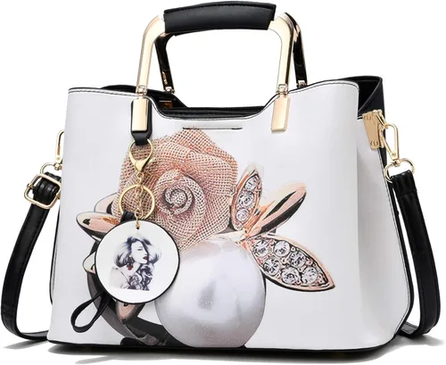 Vista 9 de Nevenka Monederos y bolsos para mujer con asa superior, bolsos de hombro de cuero para mujer