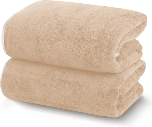 Vista 10 de TENSTARS Juego de 12 paños de alta calidad, secado rápido, terciopelo coral de microfibra suave, altamente absorbente, uso multiusos como baño, spa