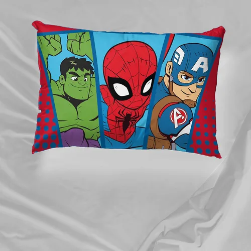 Vista 5 de Jay Franco Marvel Super Hero Adventures - Juego de 2 fundas de almohada de doble cara para niños, súper suave, con Capitán América, Hulk, Iron Man