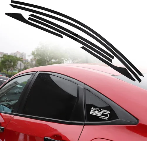 Vista 7 de TOMALL Calcomanías de vinilo para borde de ventana de automóvil compatibles con Honda 10th Civic 2016 2017 2018 2019 2020 2021 Accesorios de moldura